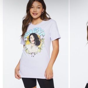 Selena Q lavender graphic tee